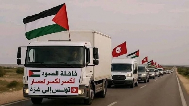 قافلة الصمود تصل مدينة مصراتة الليبية وارتفاع عدد المشاركين