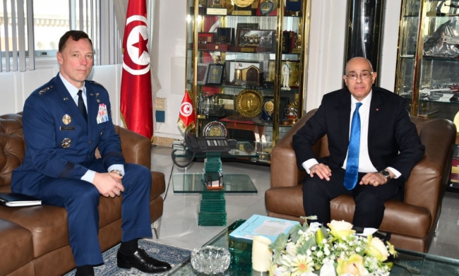 وزير الدفاع يلتقي قائد القيادة العسكرية الأمريكية لإفريقيا